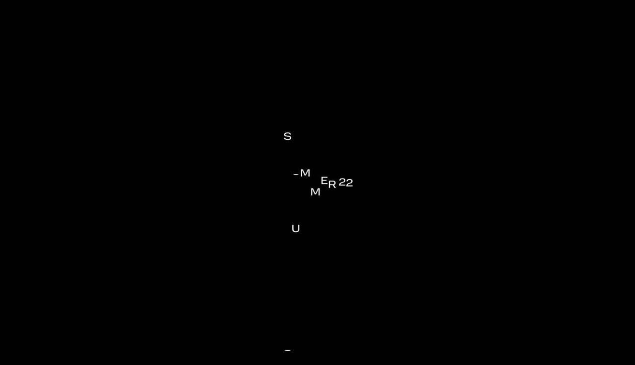 Scattered letters forming a short title on black, then many repeated copies filling rows with small images.