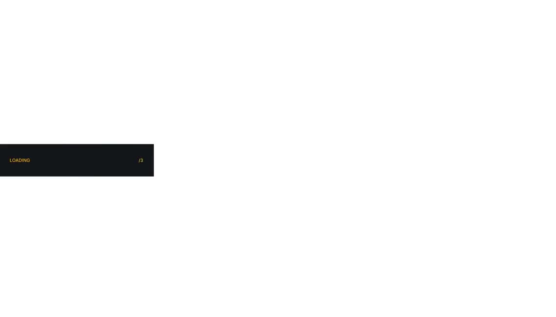 A thin dark bar growing across a white screen, then a full-bleed gym photo with a headline.