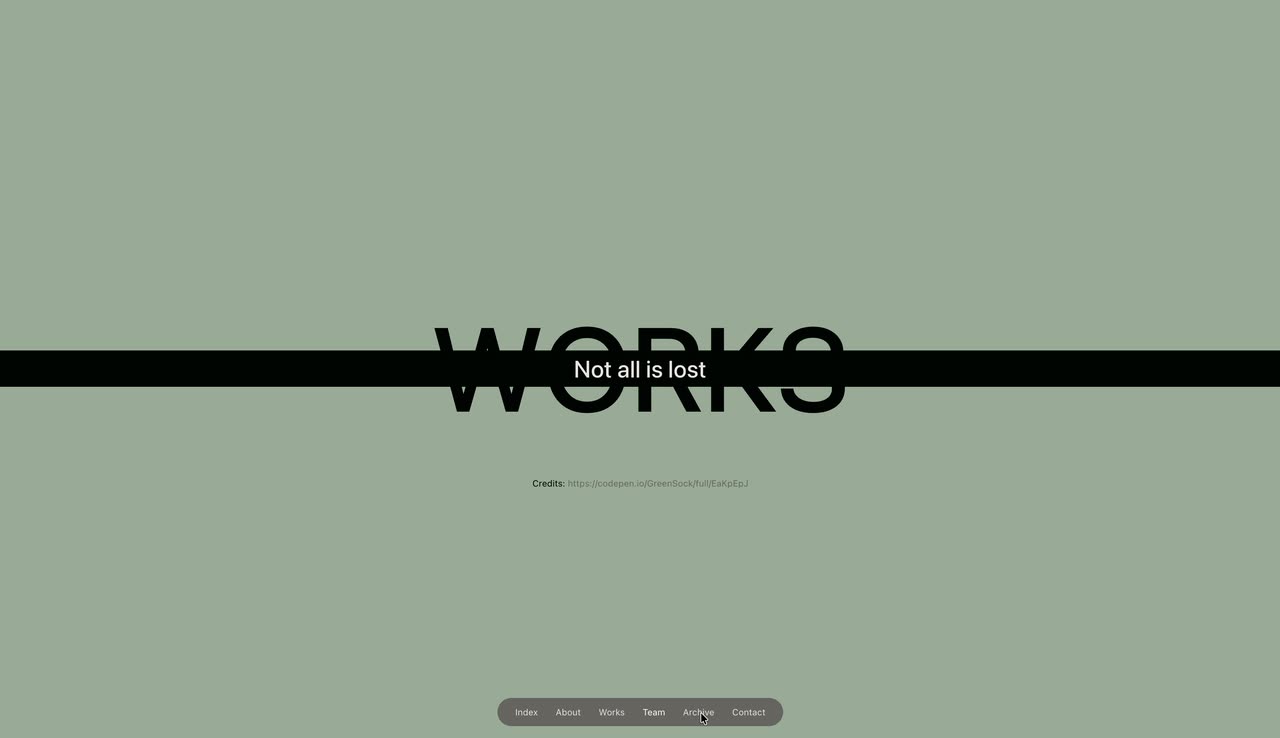 Muted pages titled ABOUT and CONTACT separated by a black spiral noise transition on a sand background.