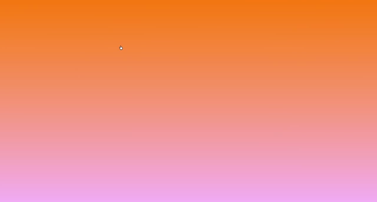 Orange-to-pink wavy shapes sweeping up and down a black screen.
