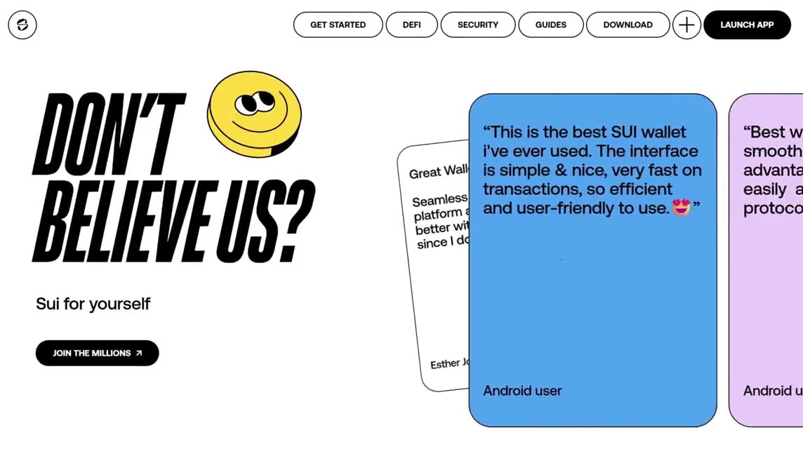 A bold headline beside a deck of colorful quote cards sliding over each other (third-party brand shown in the preview).